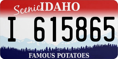 ID license plate I615865