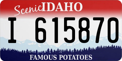 ID license plate I615870