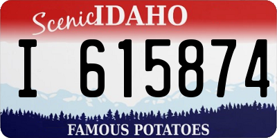 ID license plate I615874