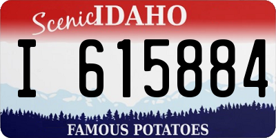 ID license plate I615884