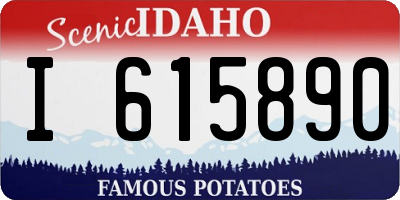 ID license plate I615890