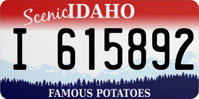 ID license plate I615892