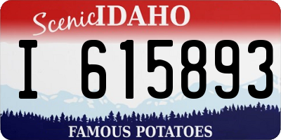 ID license plate I615893