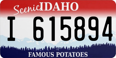 ID license plate I615894
