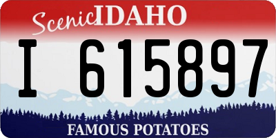 ID license plate I615897