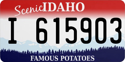 ID license plate I615903