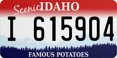 ID license plate I615904