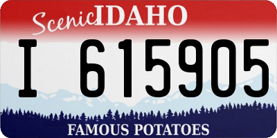 ID license plate I615905