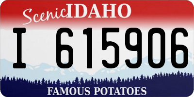 ID license plate I615906
