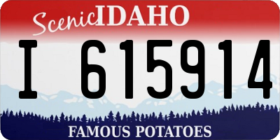 ID license plate I615914