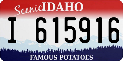 ID license plate I615916