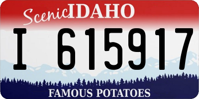 ID license plate I615917