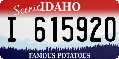 ID license plate I615920