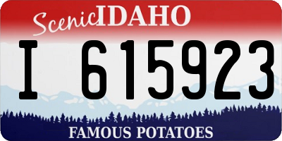 ID license plate I615923