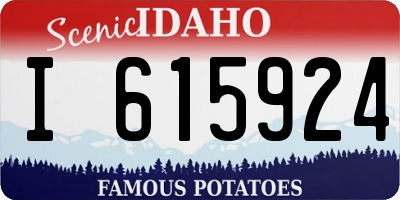 ID license plate I615924