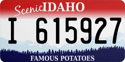 ID license plate I615927