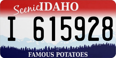 ID license plate I615928