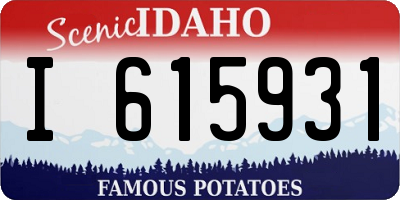 ID license plate I615931