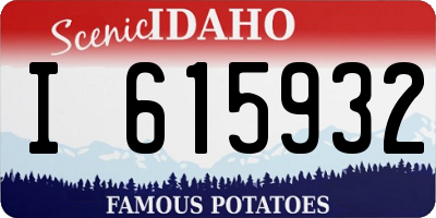 ID license plate I615932