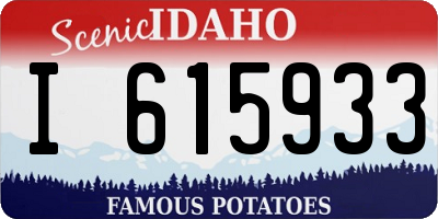 ID license plate I615933