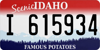 ID license plate I615934
