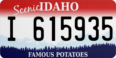 ID license plate I615935