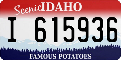 ID license plate I615936