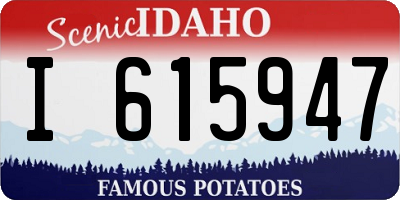 ID license plate I615947