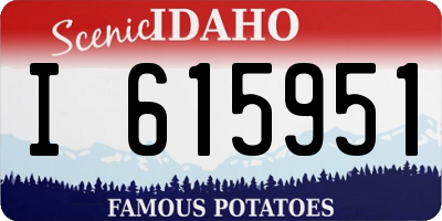 ID license plate I615951