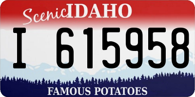 ID license plate I615958