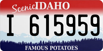 ID license plate I615959