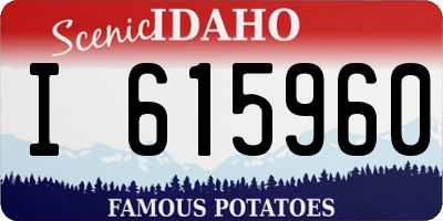 ID license plate I615960