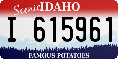 ID license plate I615961