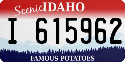 ID license plate I615962