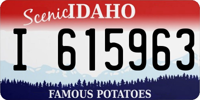 ID license plate I615963
