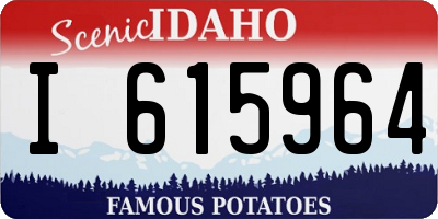ID license plate I615964