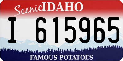ID license plate I615965