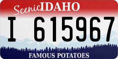 ID license plate I615967