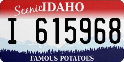 ID license plate I615968