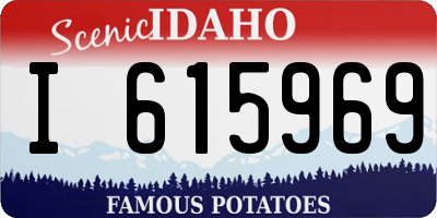 ID license plate I615969