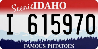 ID license plate I615970