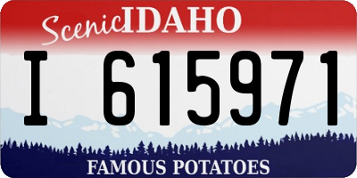 ID license plate I615971