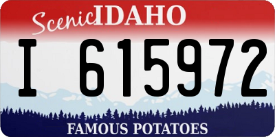 ID license plate I615972