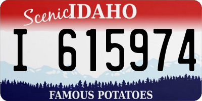 ID license plate I615974