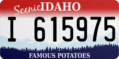 ID license plate I615975