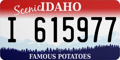 ID license plate I615977