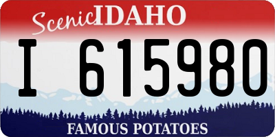 ID license plate I615980