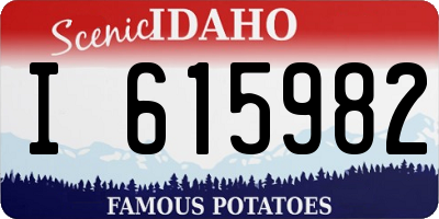 ID license plate I615982