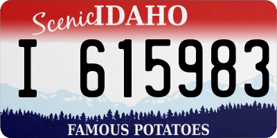 ID license plate I615983