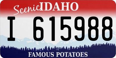 ID license plate I615988